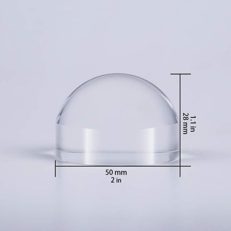 BIJIA 2'' Magnifying Dome - Optical Acrylic Portable Paperweight Magnifier Extremely Clear Reading Aid Magnifying Glass Dome Easy to Glide for Reading Books,Map,Newspaper and Magazine by BIJIA(50mm) â€¦ - Image 3